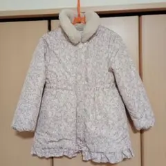 【最終値下げしました】花柄ボア襟中綿コート　ダウンコート　女児　130cm