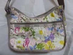 超美品 LeSportsac ショルダーバッグ ローズガーランド バラ F438 