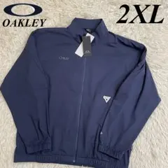 オークリー トラックジャケット ジップジャケット　ゴルフ　ネイビー 2XL