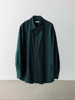 LIDNM リドム OOMI ZARASHI POPLIN SHIRT 緑 M