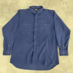ゆ739 THE NORTH FACE ネイビー フリースロングシャツ LL