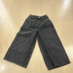 週末SALE！！ lovetoxicダークグレー デニムワイドパンツ130