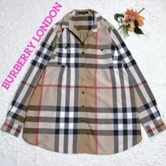極美品　未使用に近い　バーバリー　現行　ノバチェック　シャツ　XLサイズ　目黒蓮 美品 目黒蓮着用】バーバリー メガチェック ノバチェック 長袖 シャツ
