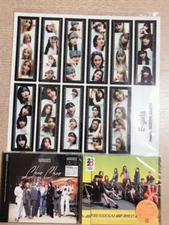 シングル２枚 ステッカーしおりセット