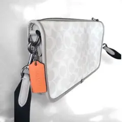 美品 COACH コーチ シグネチャー柄 ボディバッグ ショルダーバッグ