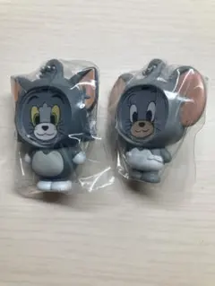 トムジェリ　フォトフレームマスコット　トム、タフィー　2個　セット