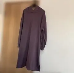 スウェットワンピース　トレーナーワンピース　パープル　Lサイズ　レディース
