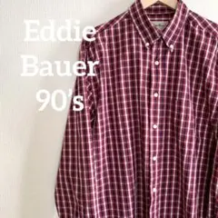 Eddie Bauar エディーバウアー　チェックシャツ　長袖　90’s
