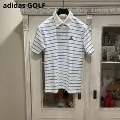 adidas GOLF アディダスゴルフ 半袖シャツ M/M ホワイト ボーダー