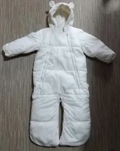 Baby GAP ホワイト フード付きジャンプスーツ 70センチ アウター
