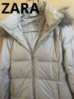ZARA ファー付きダウンジャケット