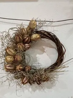 ドライフラワー円形リース