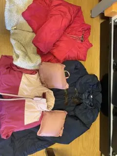 ユニクロピンクダウン120cm✖️2 ベスト120 ピンクコート130 紺140