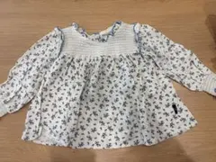 韓国子供服 louple 花柄長袖ブラウス サイズ100