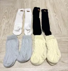 ベビー靴下 4足セット リブ編み