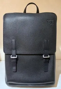 Loewe ミリタリー バックパック ソフトグレインカーフ ブラックのサムネイル