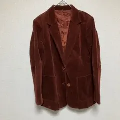 コーデュロイ ブラウン テーラードジャケット　裏起毛　厚手　b201