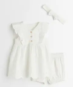 H&M コットンウエア3点セット（白）