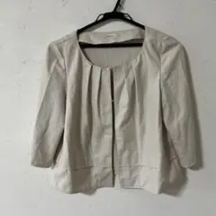 simplicité ノーカラージャケット ベージュのサムネイル
