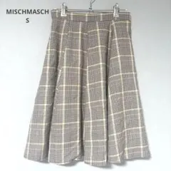 ミッシュマッシュ チェック柄 フレアスカート サイズS a042