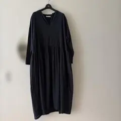 evam eva コットン シルク カシュクール ワンピース ロング 羽織