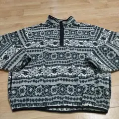 【45※】 90s L.L.Bean スナップT プルオーバー フリース グレー