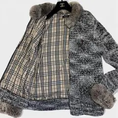 BURBERRY BLACK LABEL ノバチェック アクリル ブルゾン