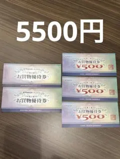 ヤマダ電機　お買物優待券 500円×11枚=5500円分
