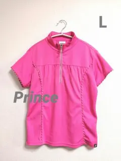 値下げ♪【プリンス】レディース　ポロシャツ　テニスウェア　Tシャツ　ピンク　L
