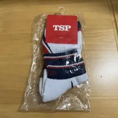 TSP 卓球用ソックス Mサイズ ホワイト/ネイビー