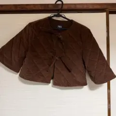 ZARA ブラウン キルティングジャケット
