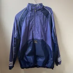 adidas ナイロンジャケット ネイビー ブルー
