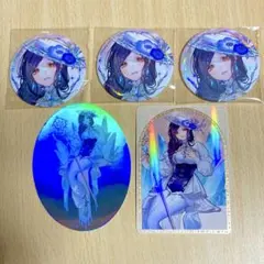 にじさんじ 箔押し缶バッジ コレクションカード 特典ステッカー 白雪巴