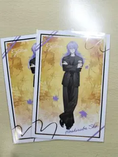 まねきねこ　秋日和　箔押しポストカード　星導ショウ