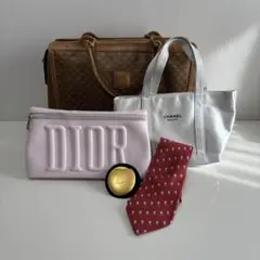 5点セット セリーヌ ディオール エルメス シャネル バッグ ポーチ ネクタイ