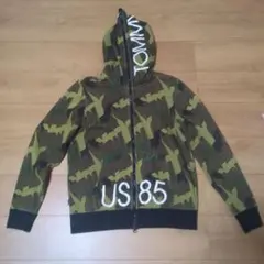 TOMMY 迷彩柄 フルジップパーカー US 85
