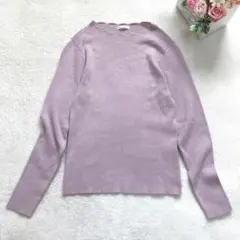 グラシア 長袖ニット トップス シンプル ベーシック 無地 カジュアル セーター