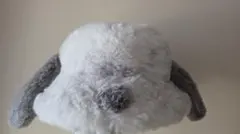 スヌーピー 冬 バケハ 白×グレー