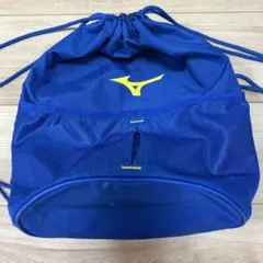Mizuno ドローストリングバッグ 青のサムネイル
