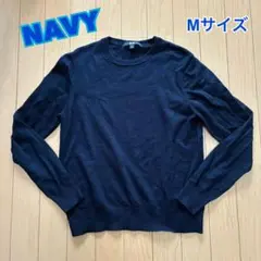 【中古品】ユニクロ/メリノクルーネックセーター/ネイビー/M/2024年モデル