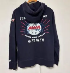 AVIREX アビレックス　ネイビー パーカー