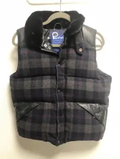 Penfield チェック柄 ダウンベスト M