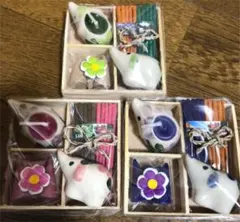 タイで購入したミニお香セット色違い3点セット