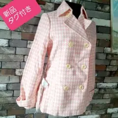 ピンク 白　プロフィール必読　千鳥格子柄 ジャケット Mサイズ 新品