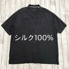 【シルク100%！ブラック】Tommy Bahama トミーバハマ　黒　シャツのサムネイル