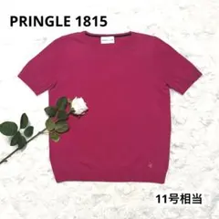 PRINGLE 1815 コットン100％半袖ニットショッキングピンクM〜Lのサムネイル