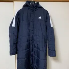 adidas ベンチコート ネイビー フード付き 160