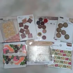 【新品未使用】ボタン＆リボン　7点セット