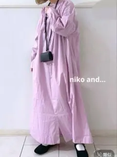 niko and... ピンク シャツワンピース 長袖