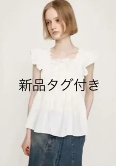 新品未使用moussy SHOULDER FRILLS トップス MOUSSY（マウジー）の「SHOULDER FRILLS トップス（シャツ/ブラウス